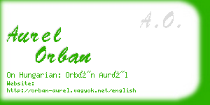 aurel orban business card